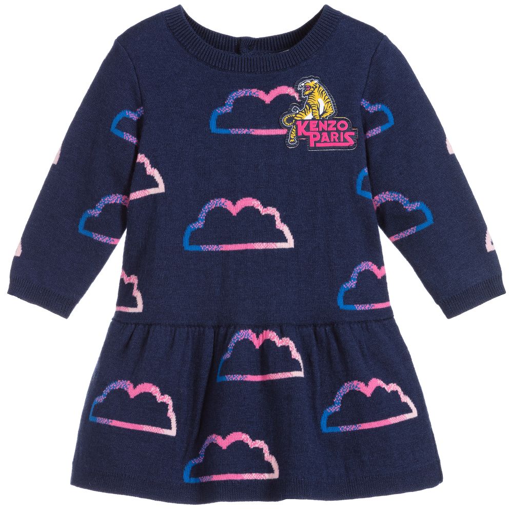Baby Girls Navy Knit Dress