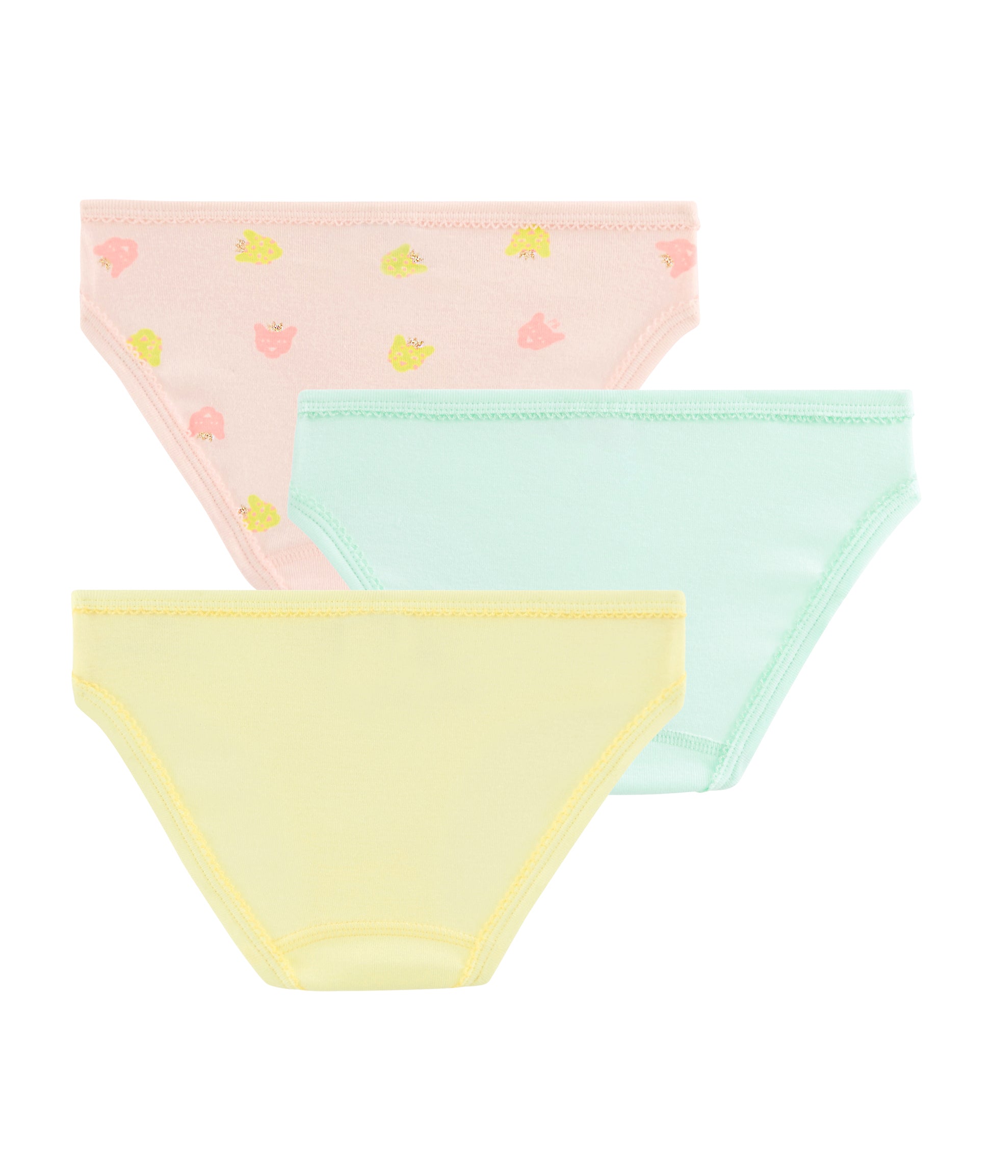 Girls Multicolor Cotton Underwear Set(3 Pack)