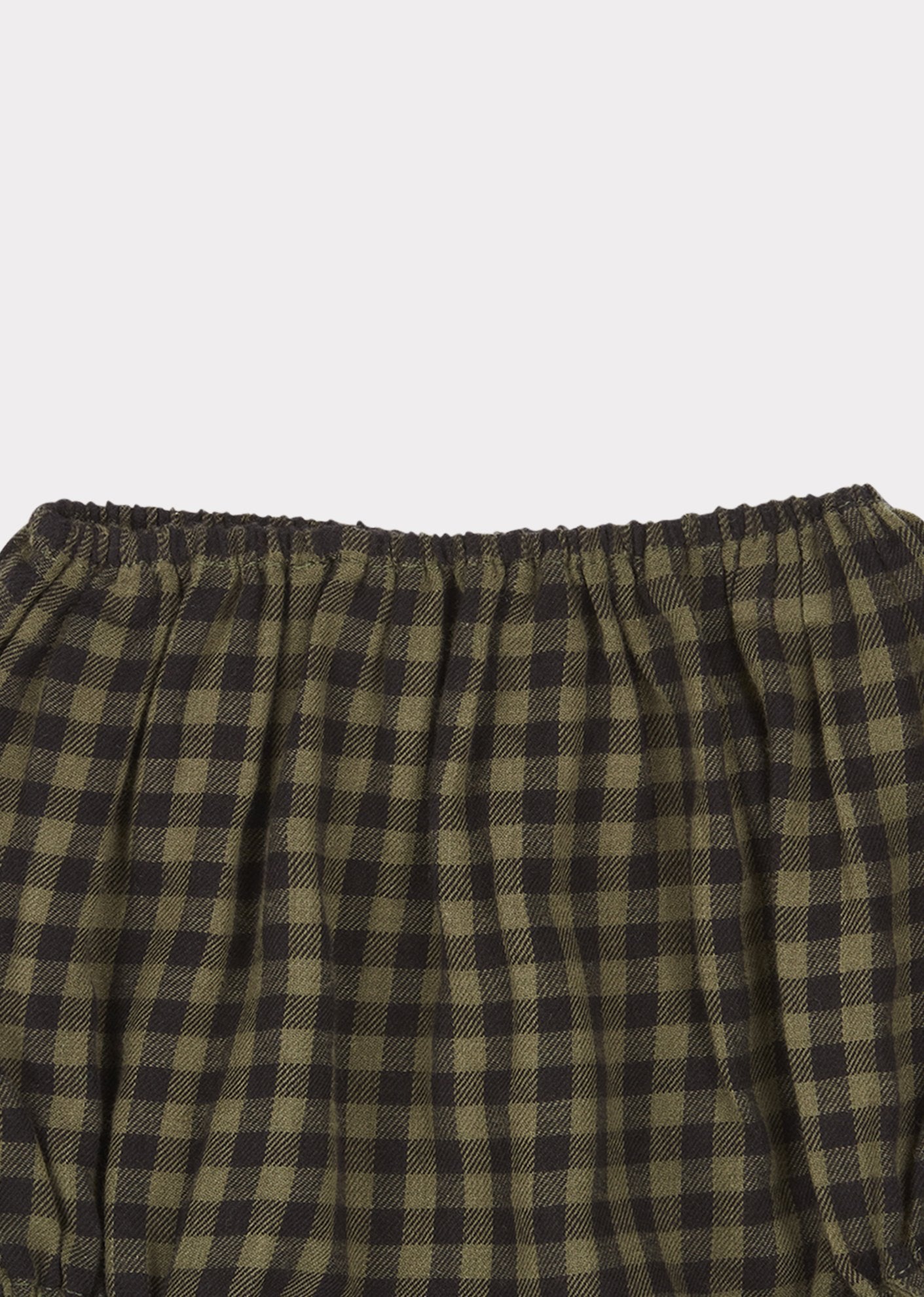 Baby Boys & Girls Gingham Moss Blackcap Bloomer