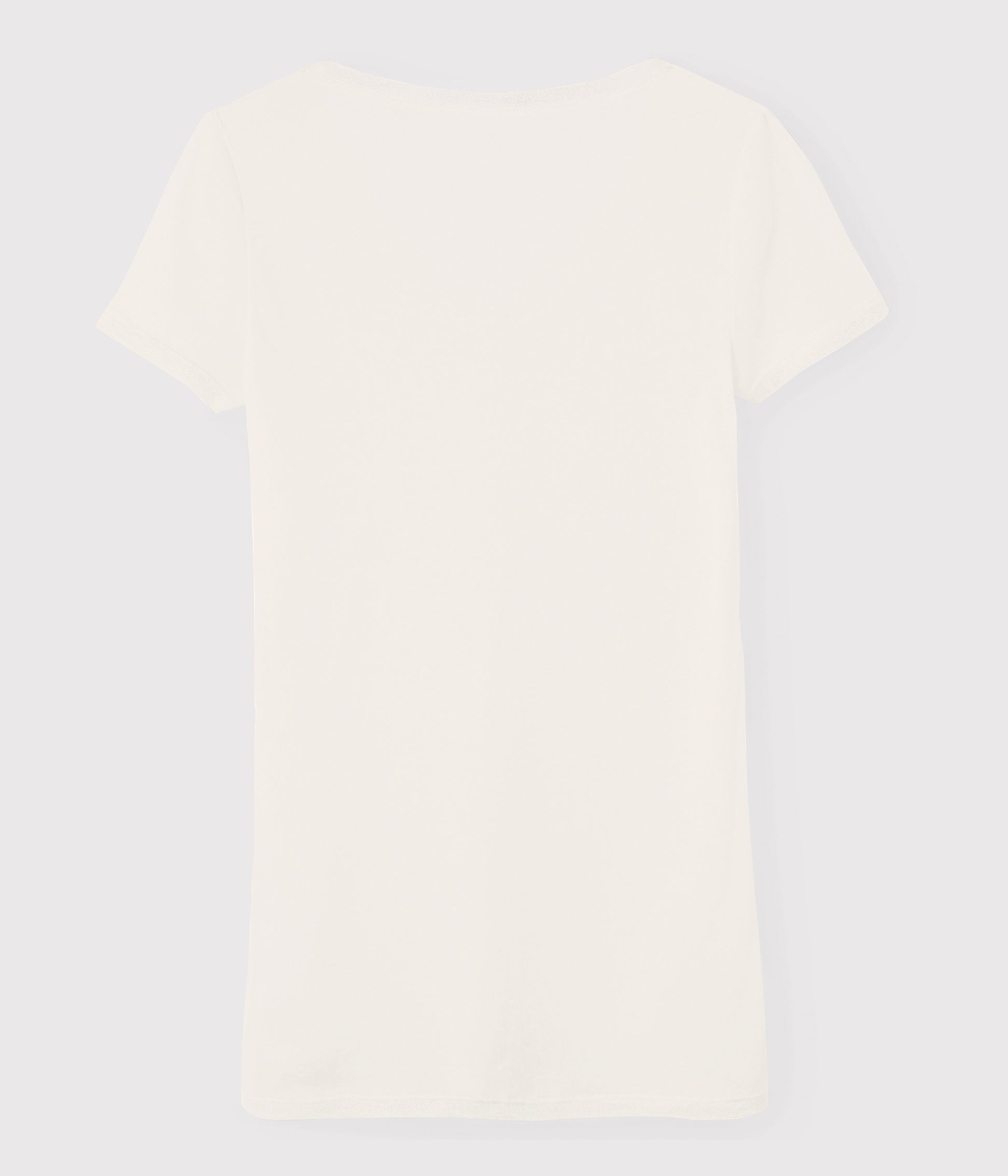 Girls White Cotton T-Shirt