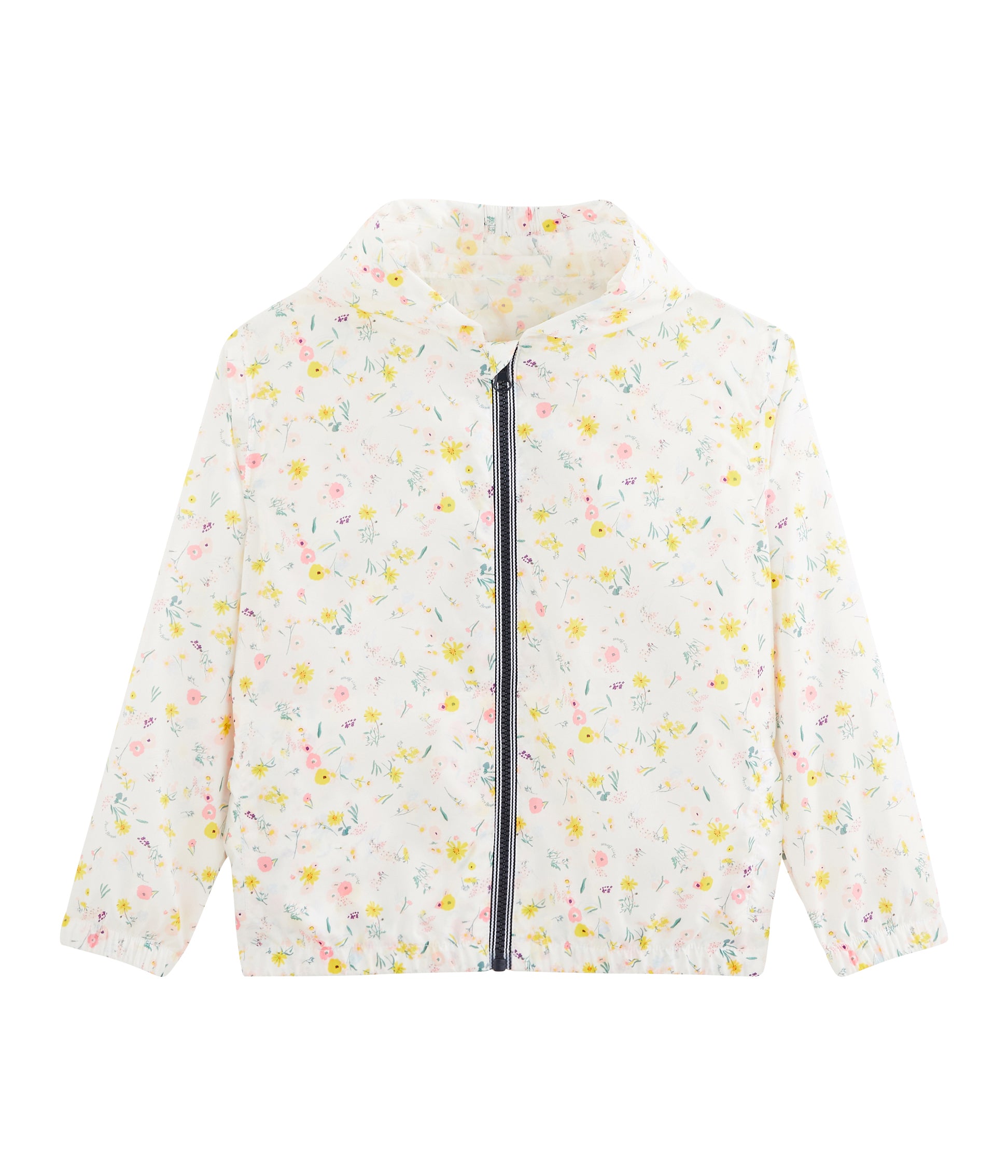 Girls White Flower Jacket