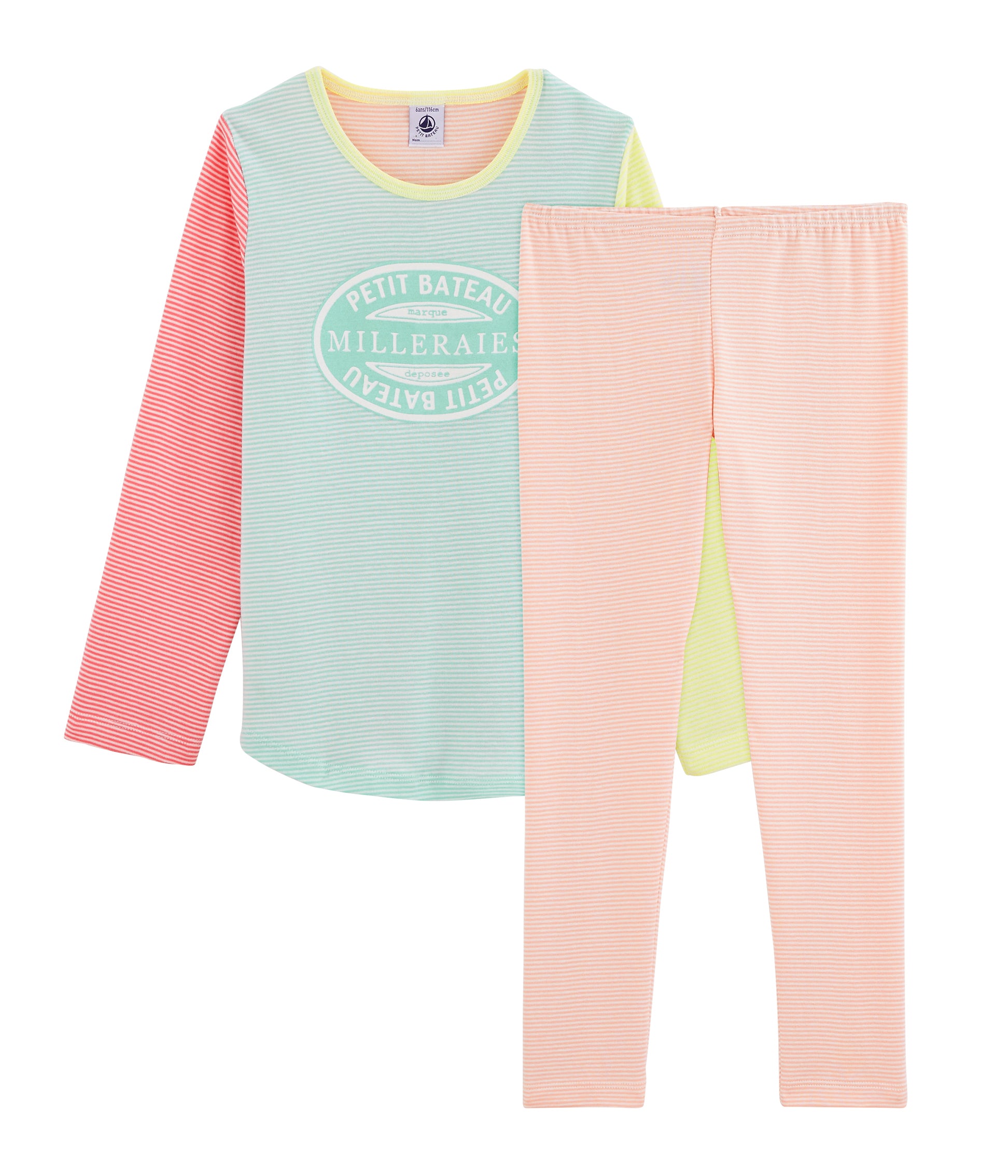 Girls Pink Logo Cotton Nightwear Set