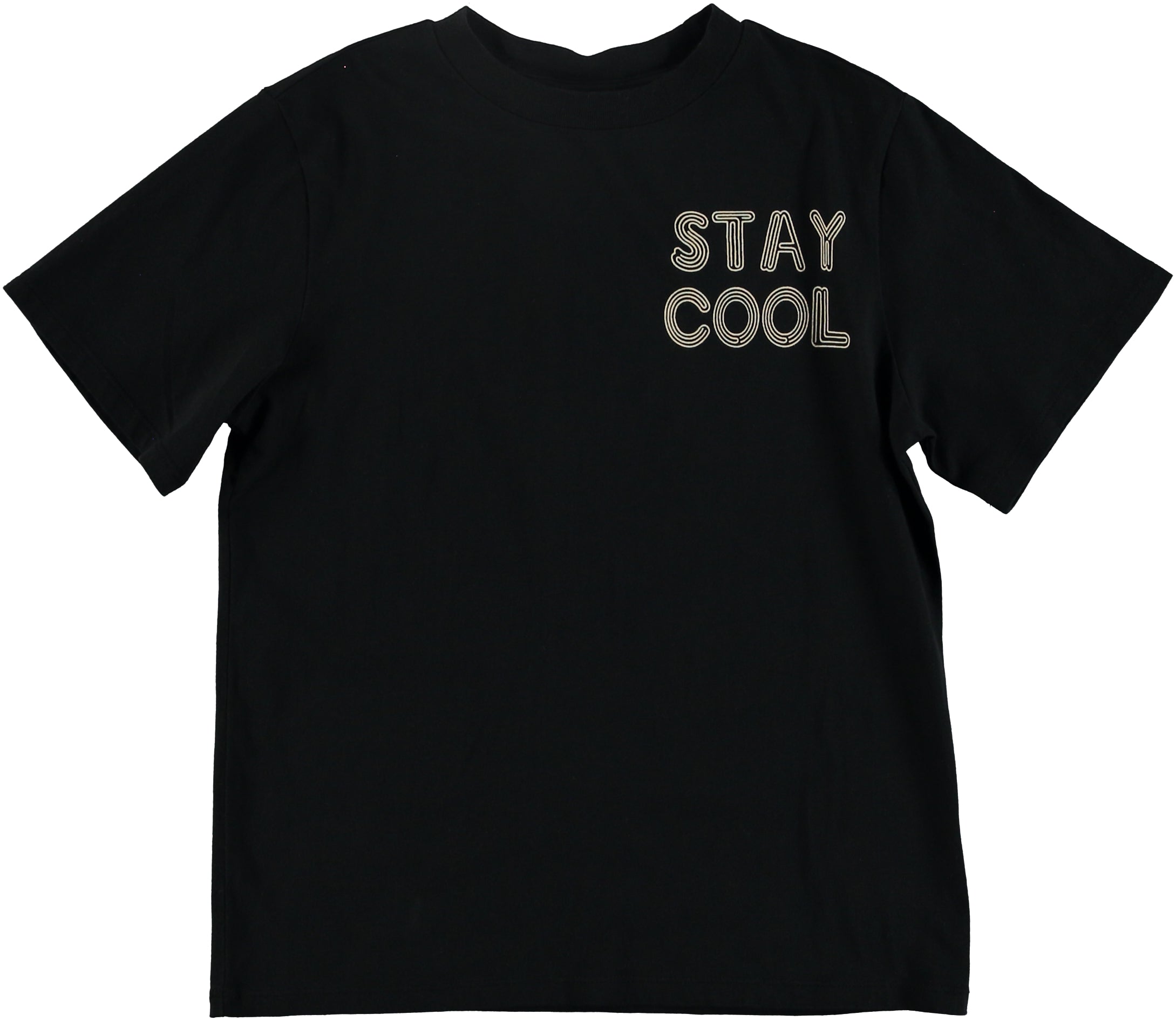 Boys Black Printed T-shirt