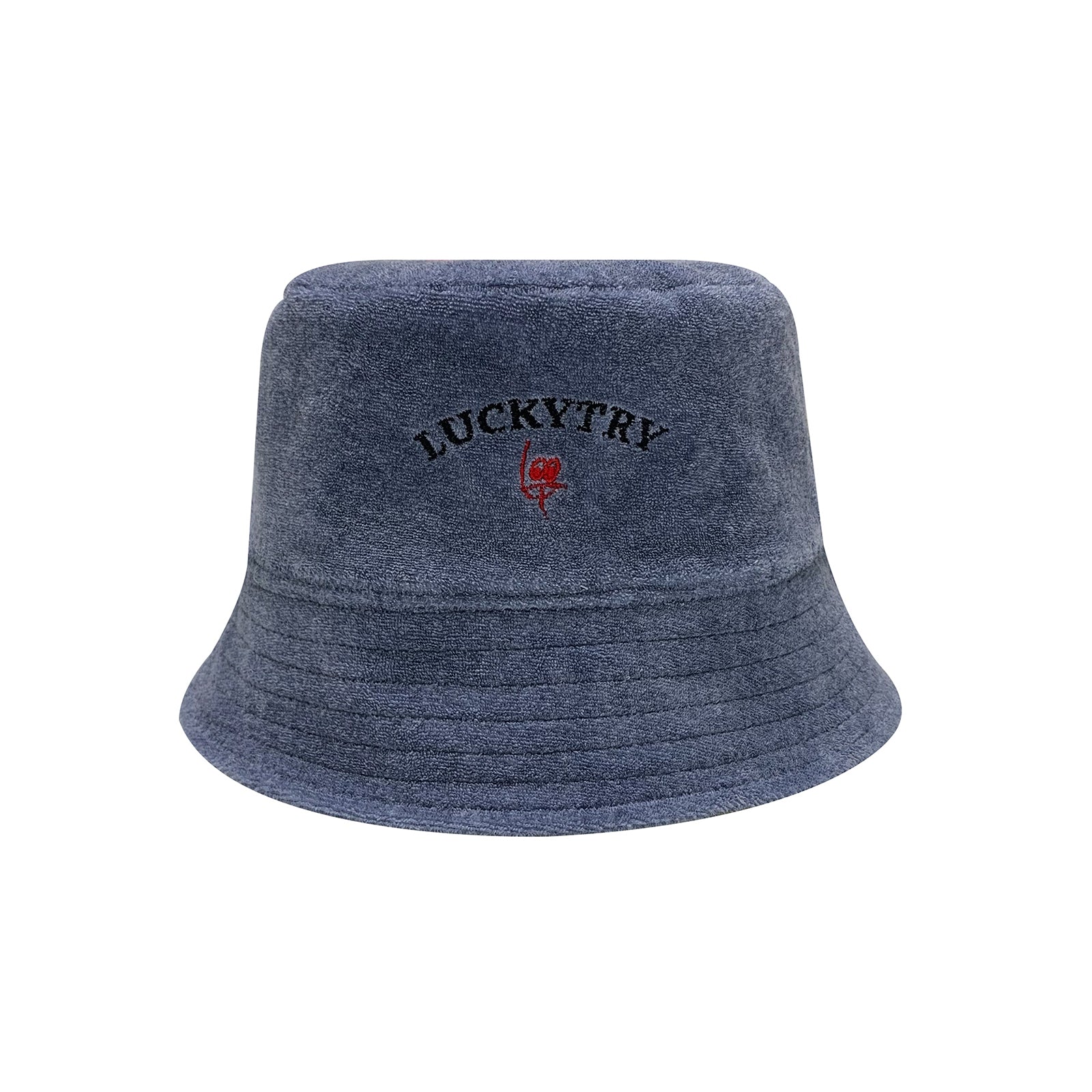 Boys & Girls Blue Smiley Velvet Reversible Hat
