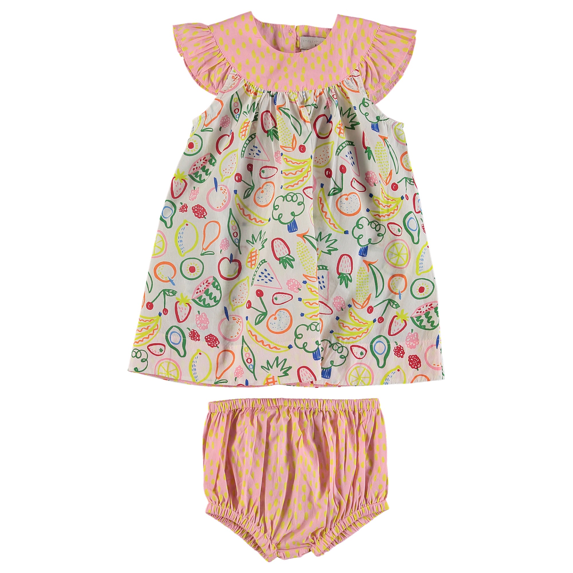 Baby Girls Pink Fruits Dress
