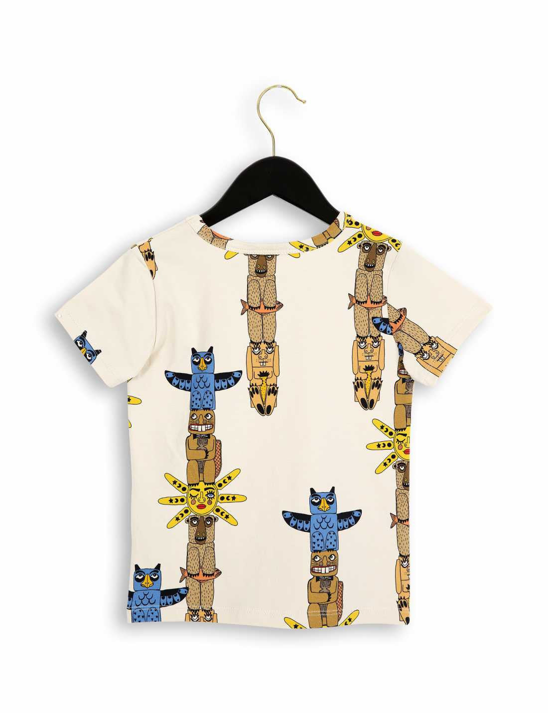 Girls Beige Totem Printed Organic Cotton Dress - CÉMAROSE | Children's Fashion Store - 2