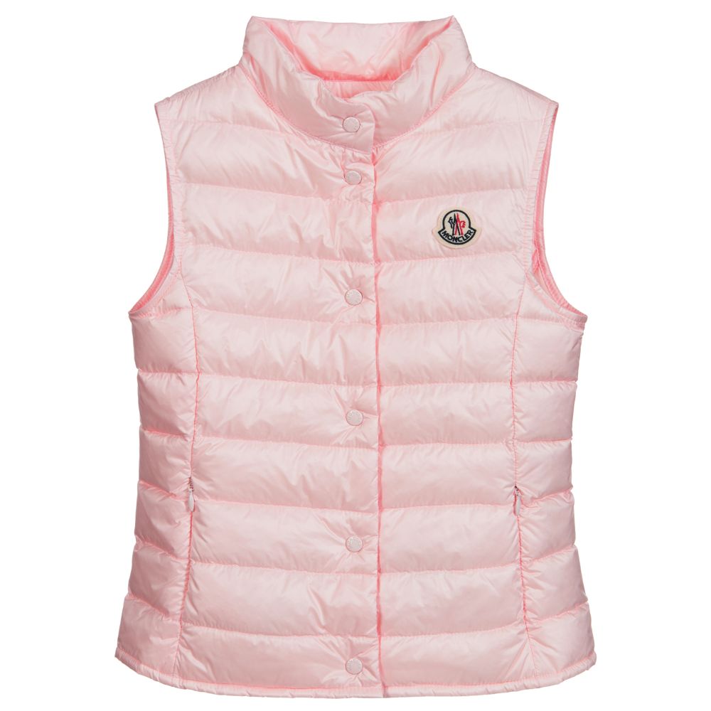 Girls Light Pink 'LIANE' Padded Down Gilet