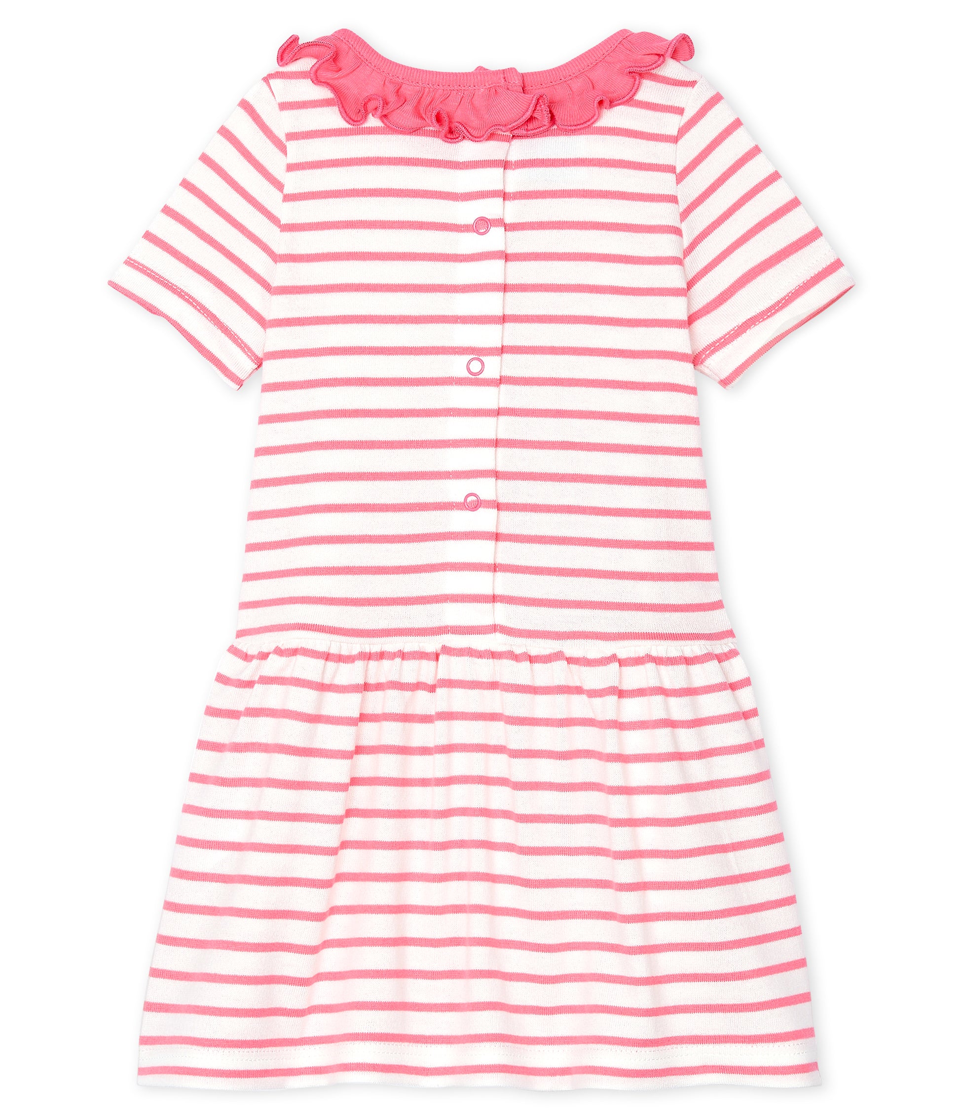 Baby Girls Pink Stripe Cotton Dress