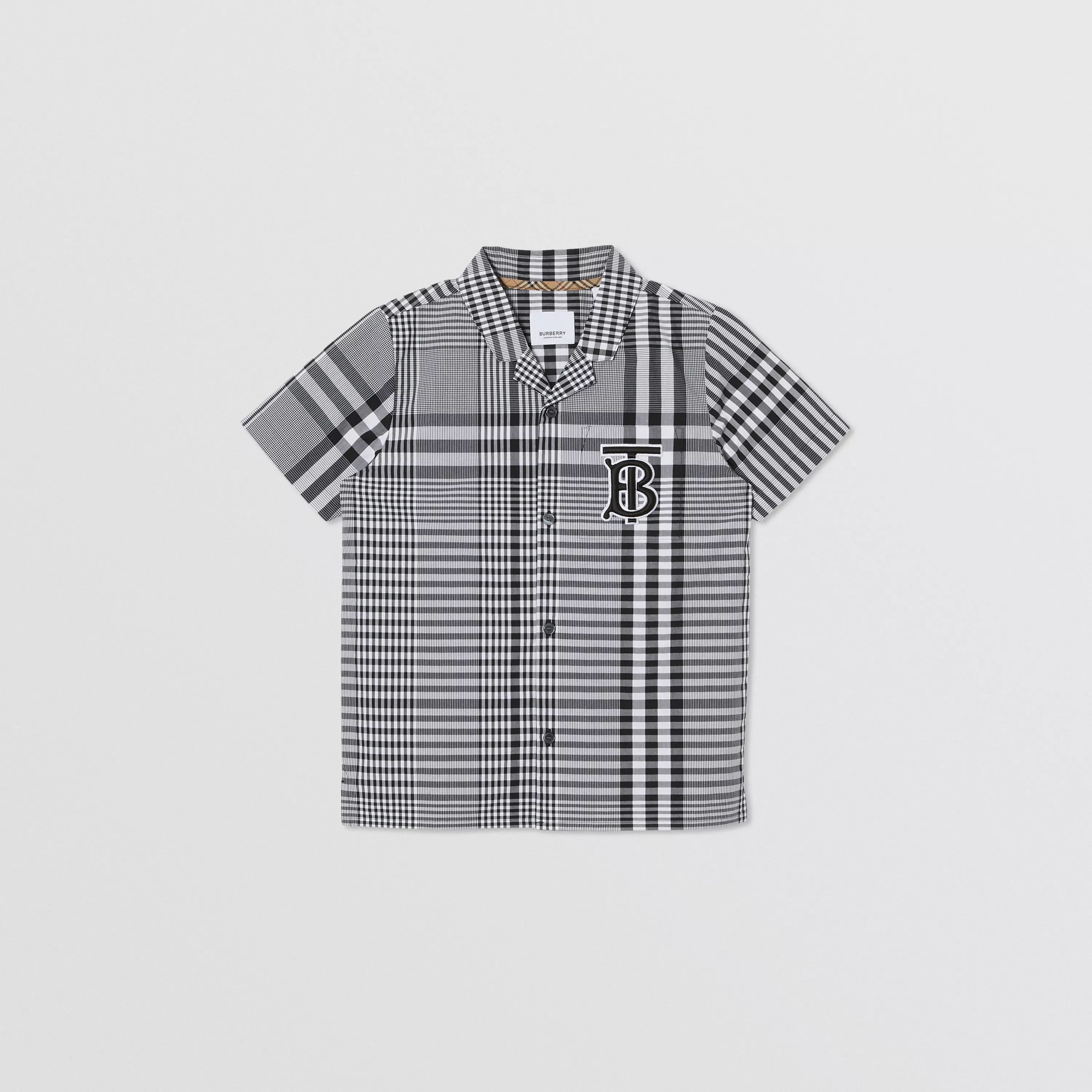 Boys Black Check Cotton Shirt