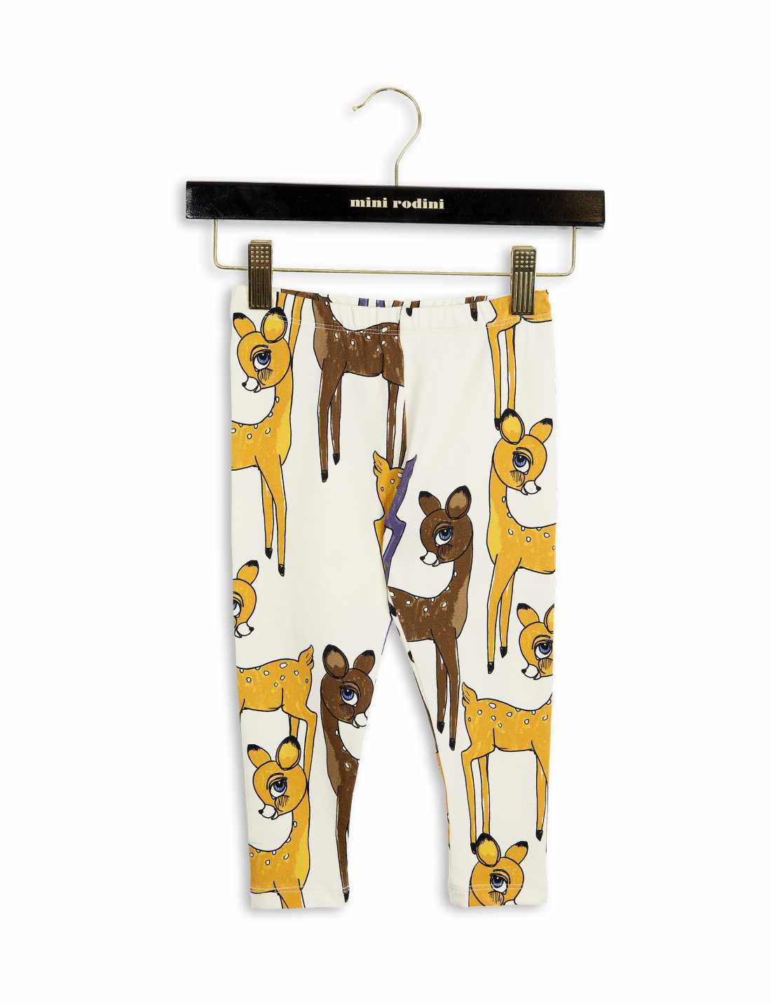 Girls Ivory & Brown Deer Organic Cotton Legging - CÉMAROSE | Children's Fashion Store - 1