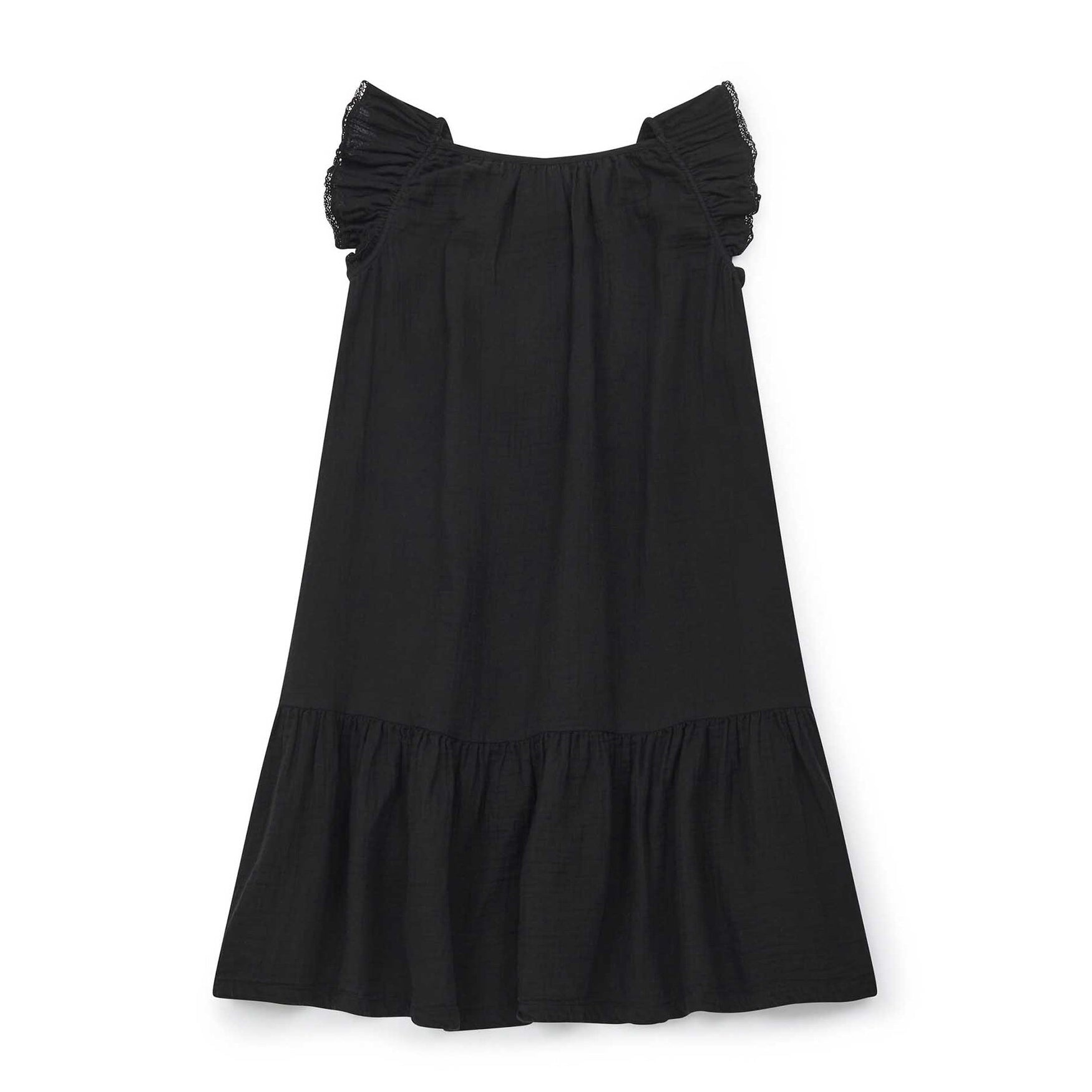 Girls Dark Grey Cotton Dress