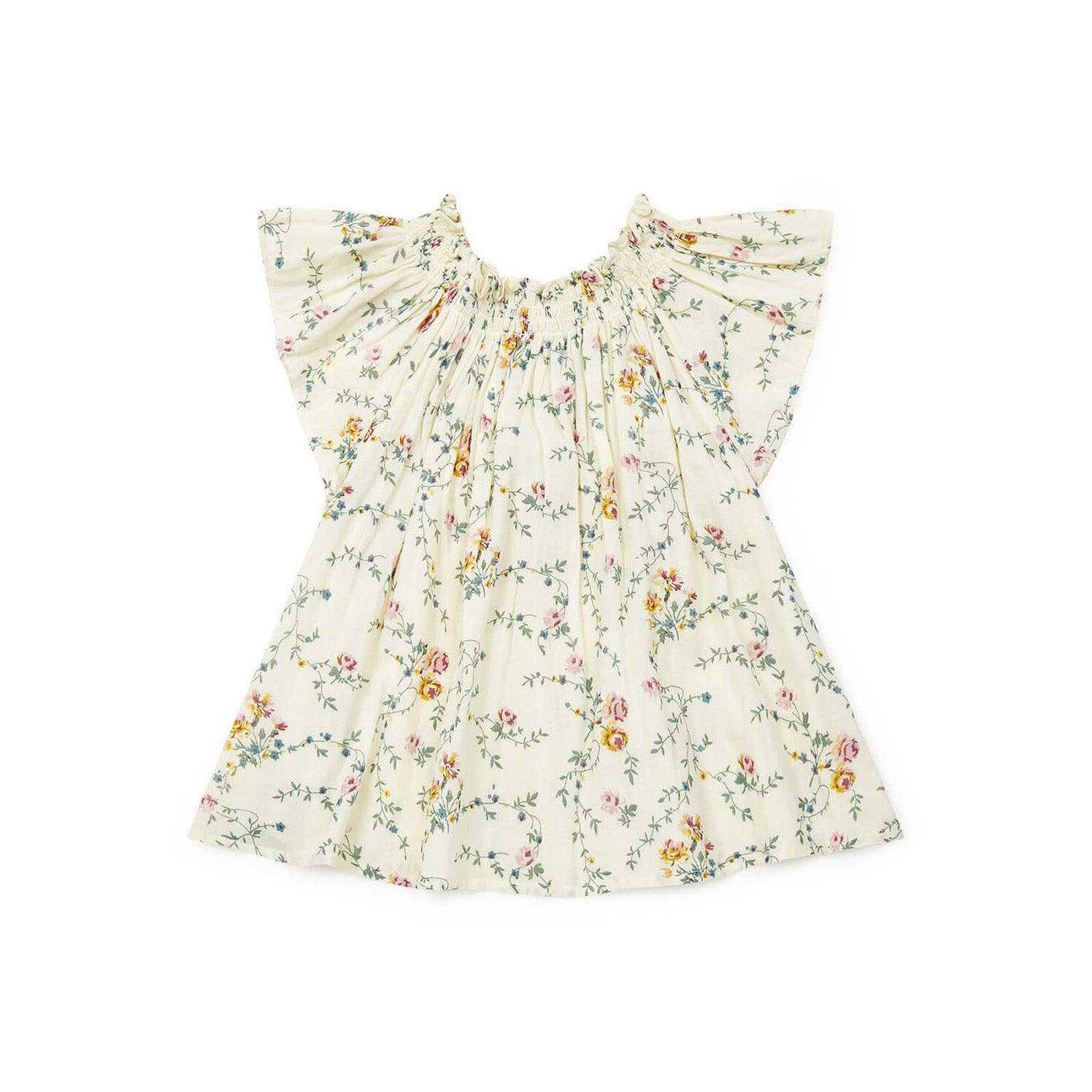 Girls Light Green Printing Cotton Top
