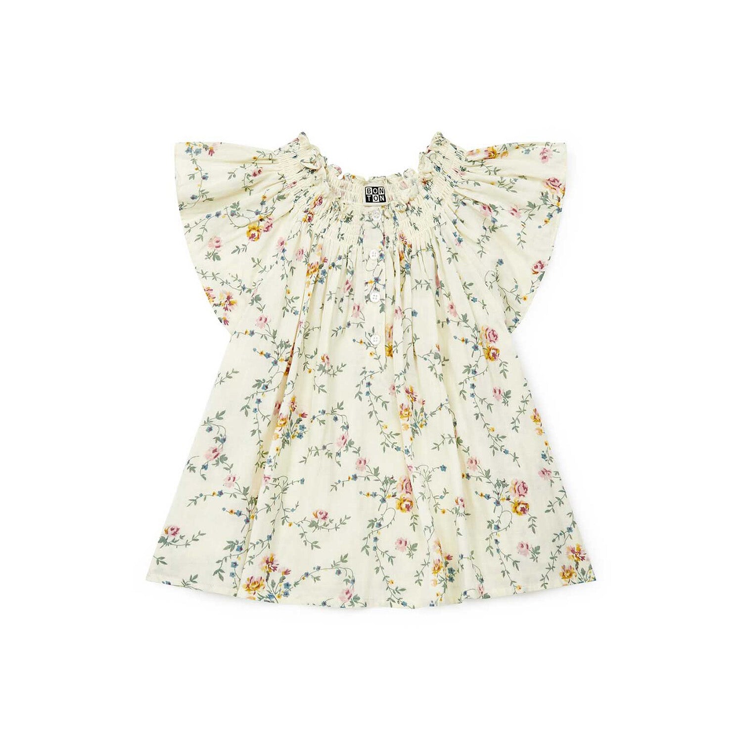 Girls Light Green Printing Cotton Top