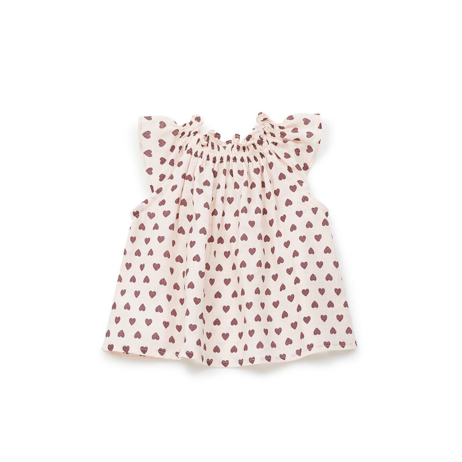 Baby Girls Pink Heart Cotton Top