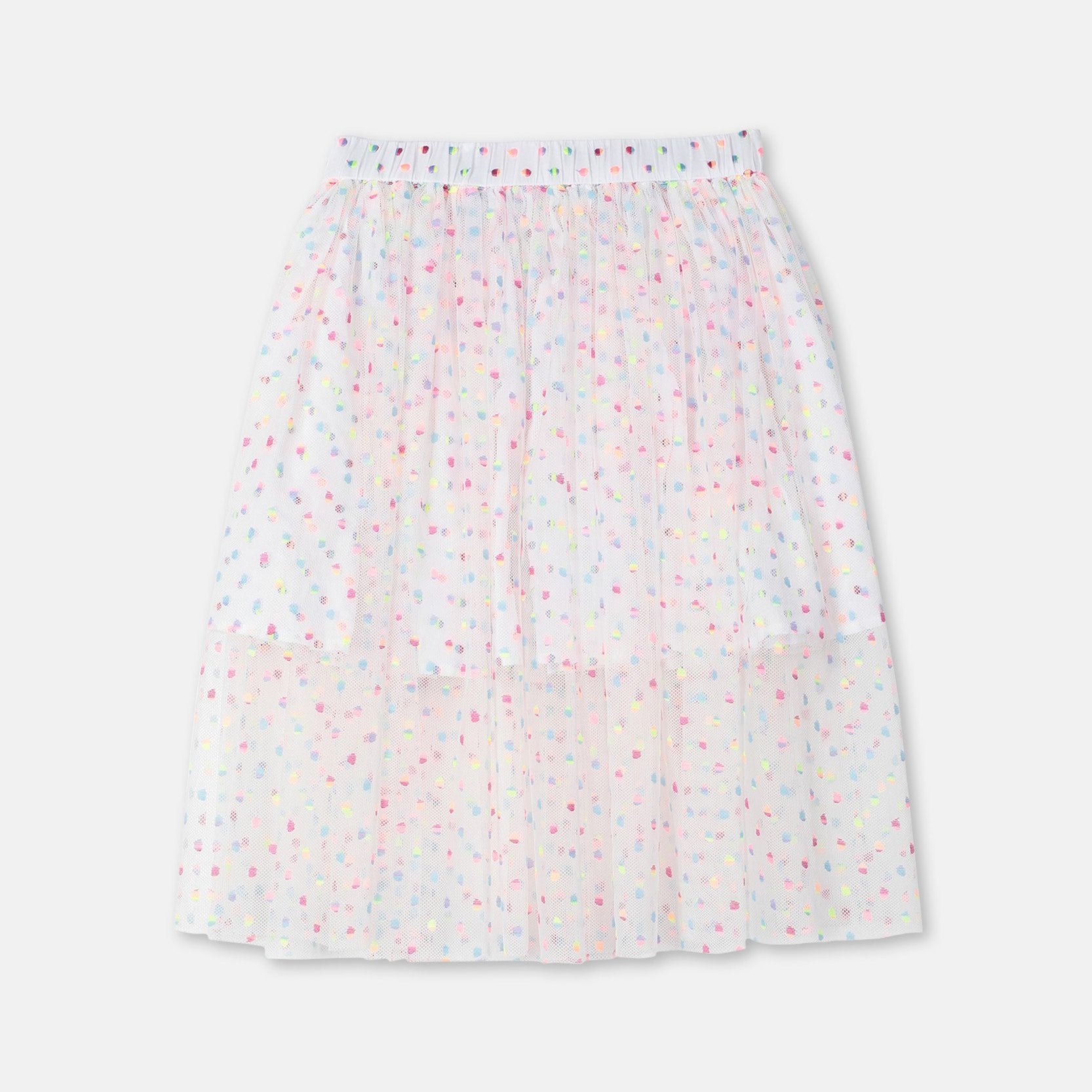Girls Multicolor Dots Tulle Skirt