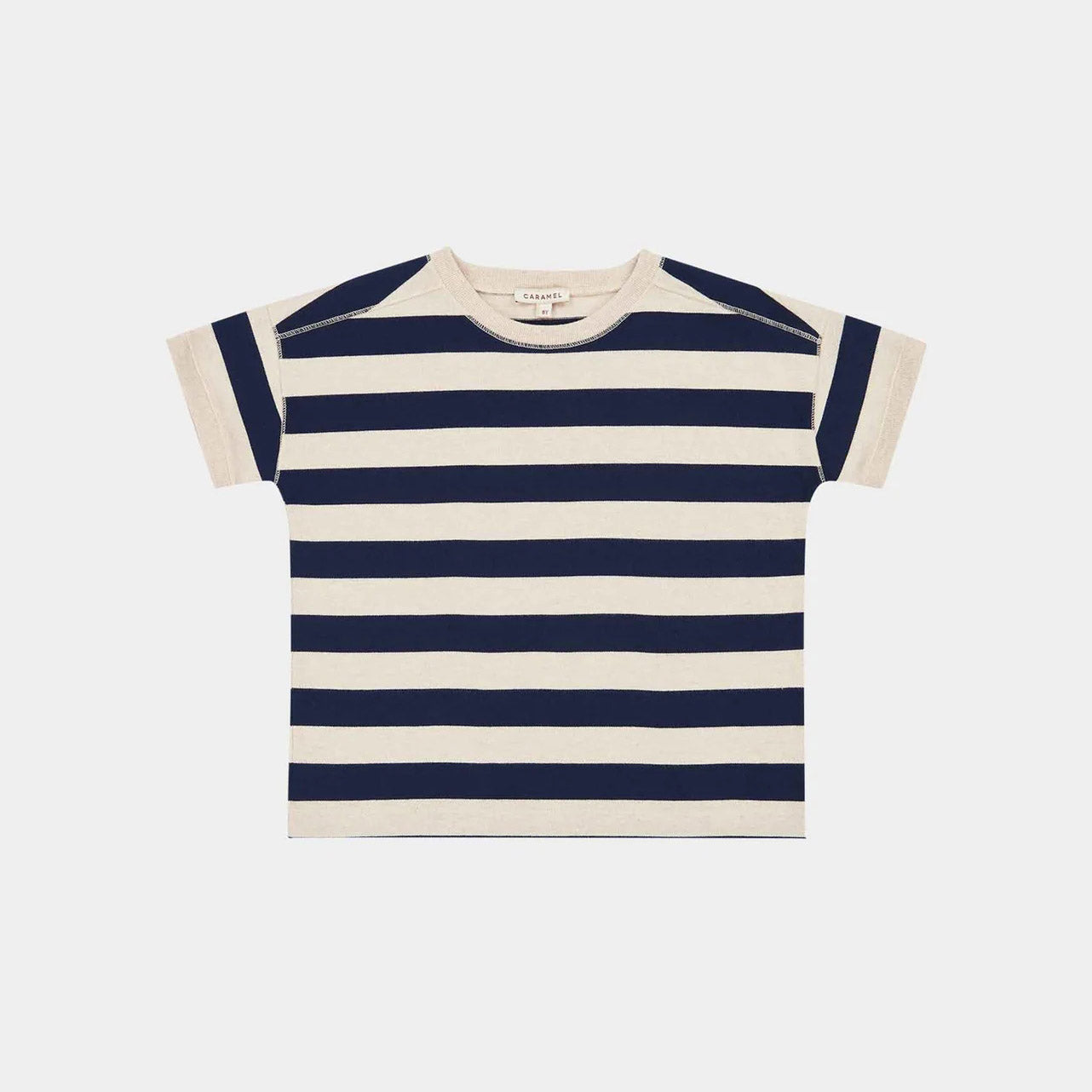 Boys & Girls Navy Stripes Cotton T-Shirt