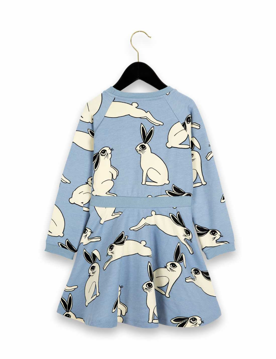 Girls Light Blue Hare Organic Cotton Dress - CÉMAROSE | Children's Fashion Store - 2
