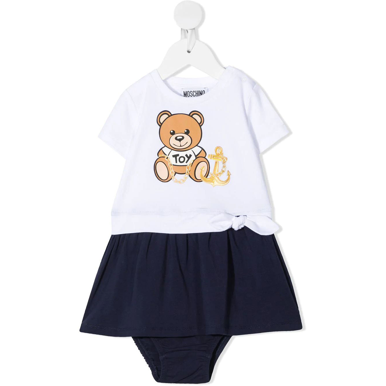 Baby Girls Navy Toy Cotton Dress