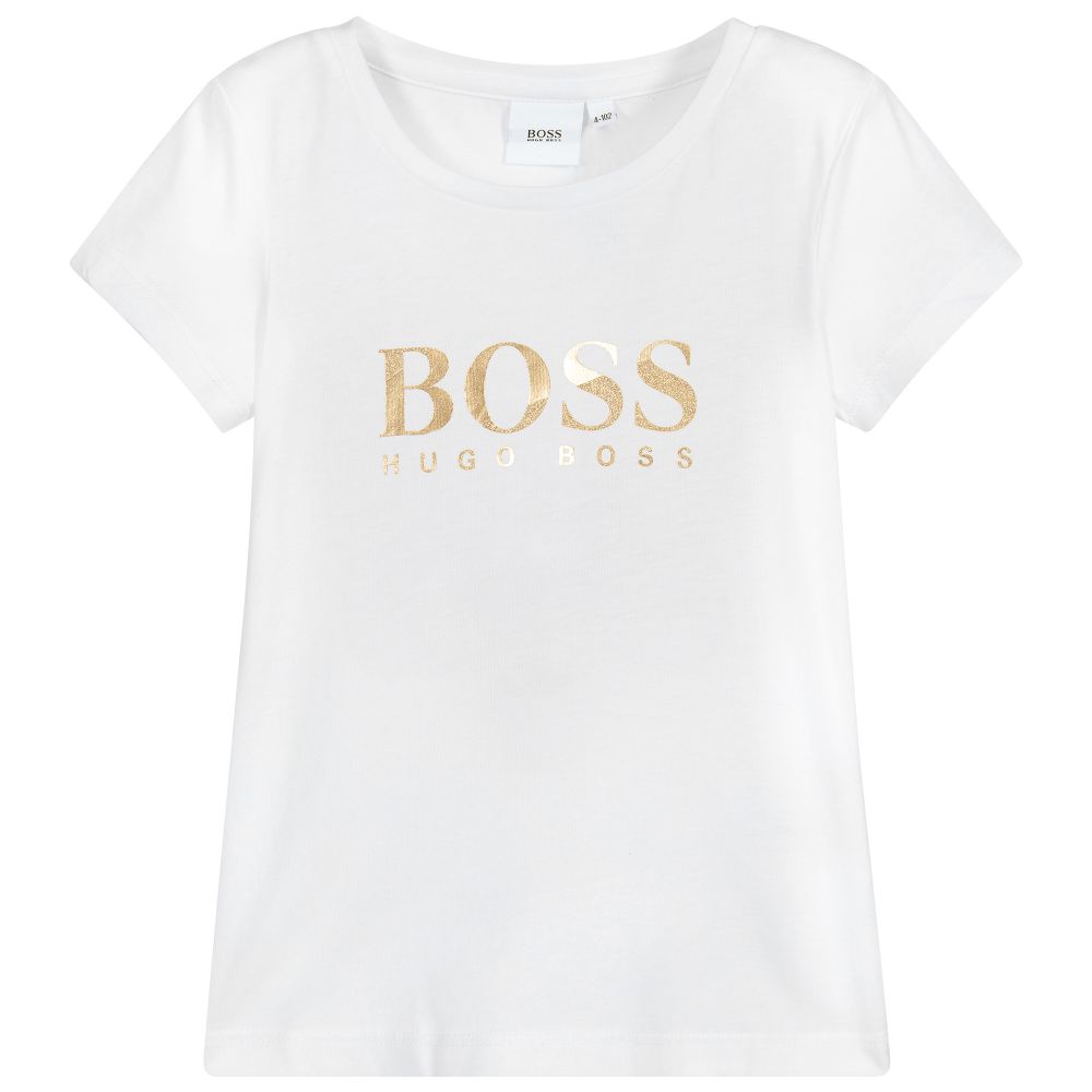 Girls White Logo T-Shirt