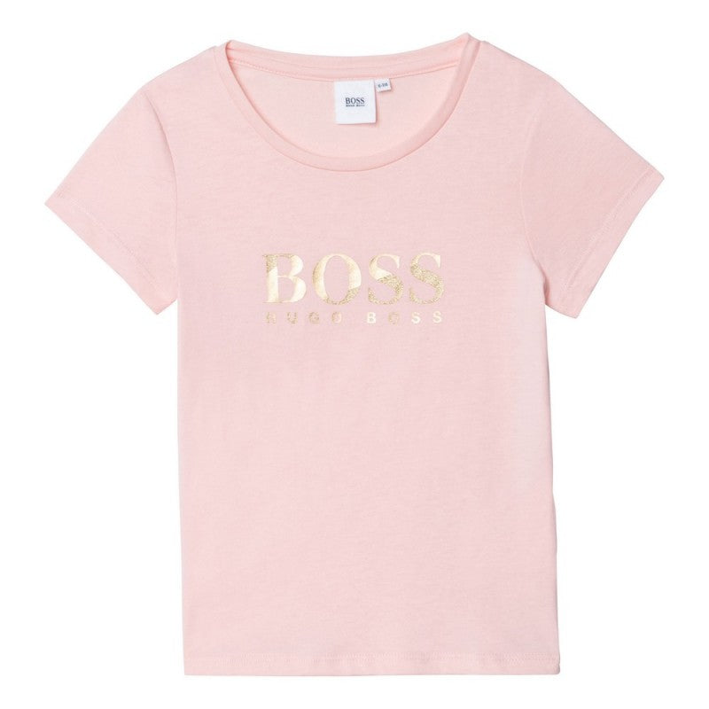 Girls Light Pink Logo T-Shirt
