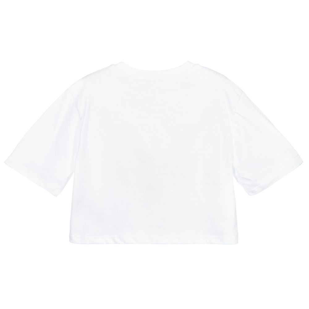 Girls White Logo T-Shirt