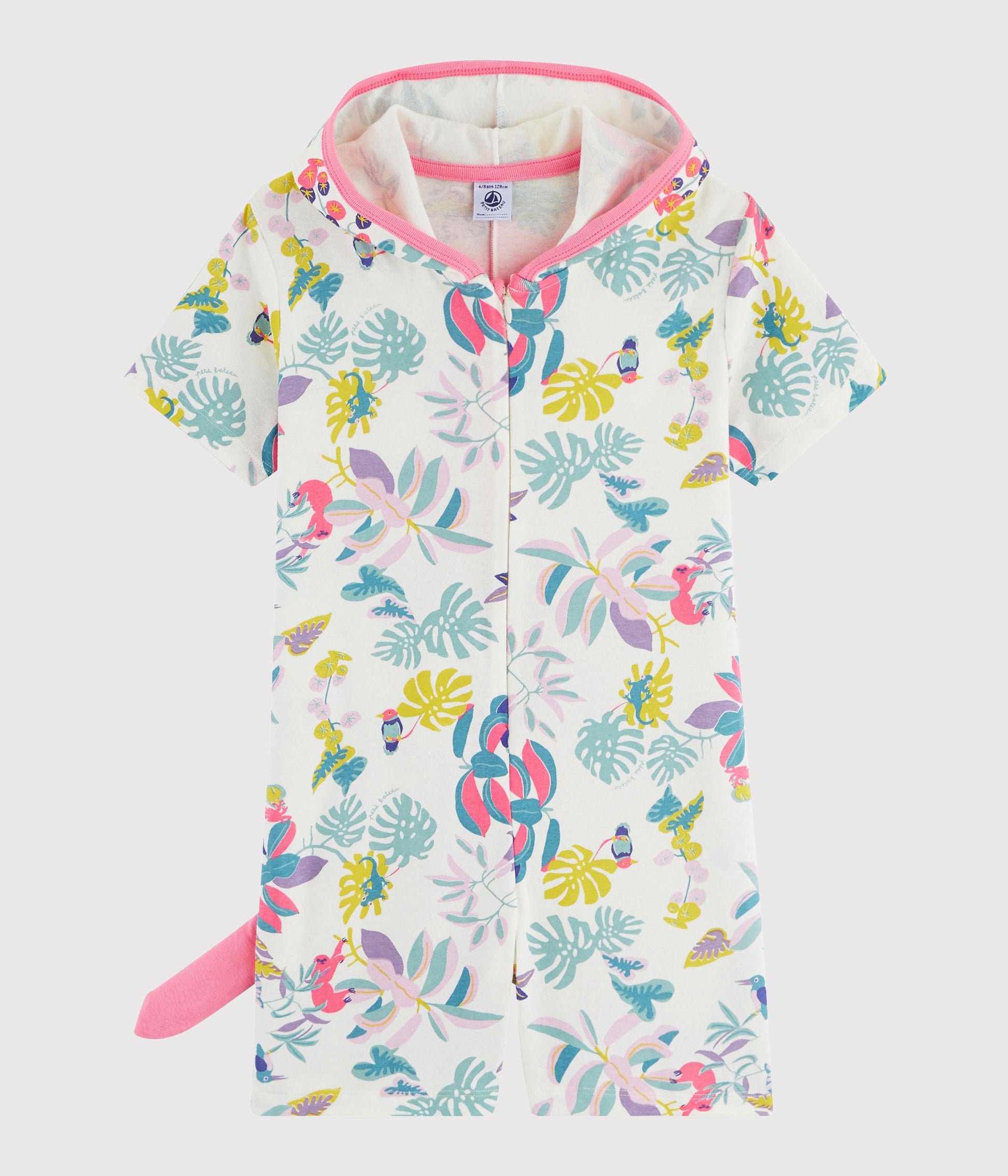 Girls Multicolor Cotton Romper