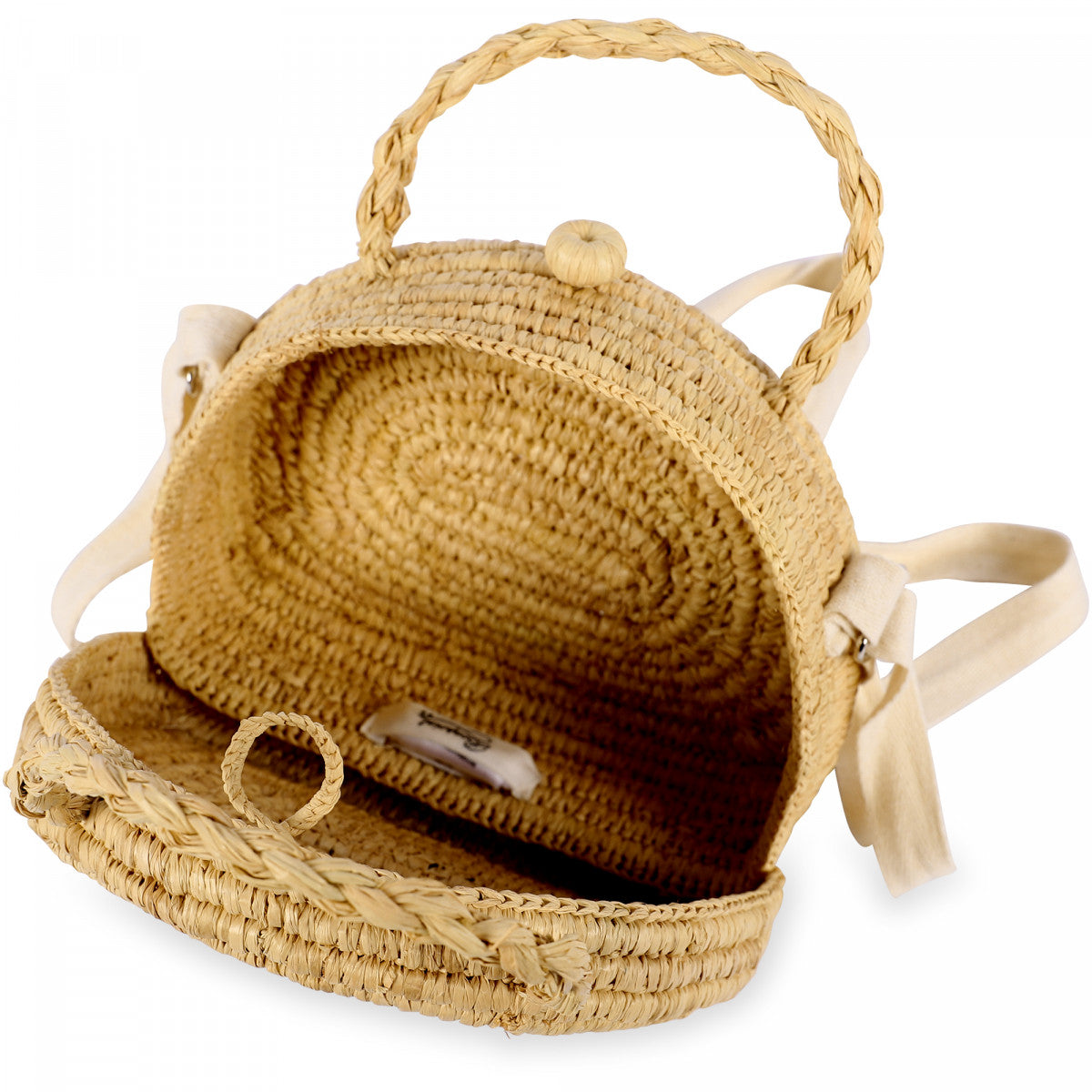 Sac à main en raphia cerise pour filles