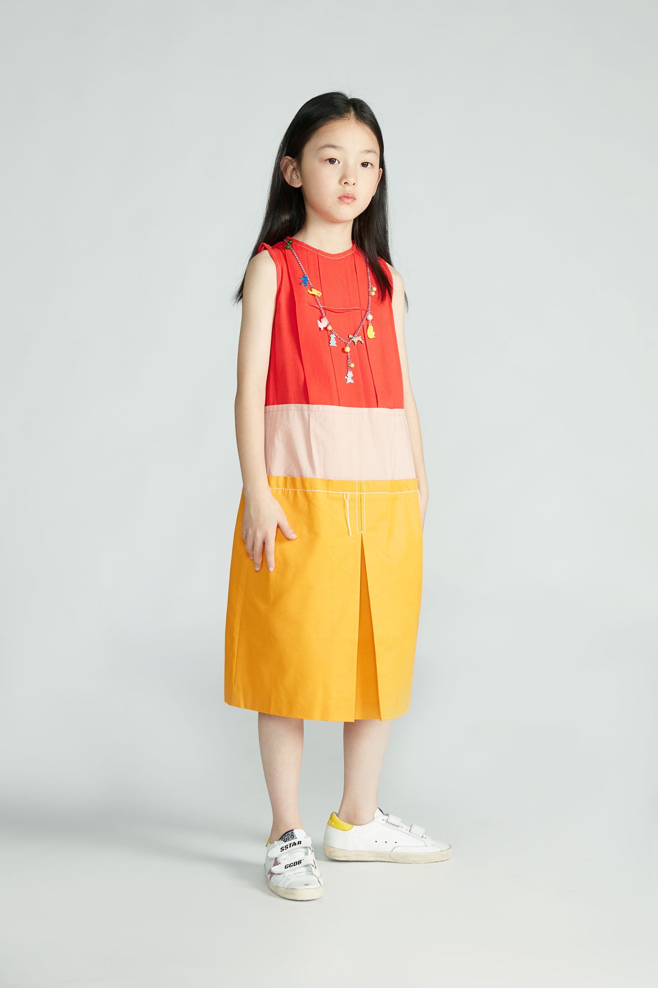 Girls Red & Yellow Dress