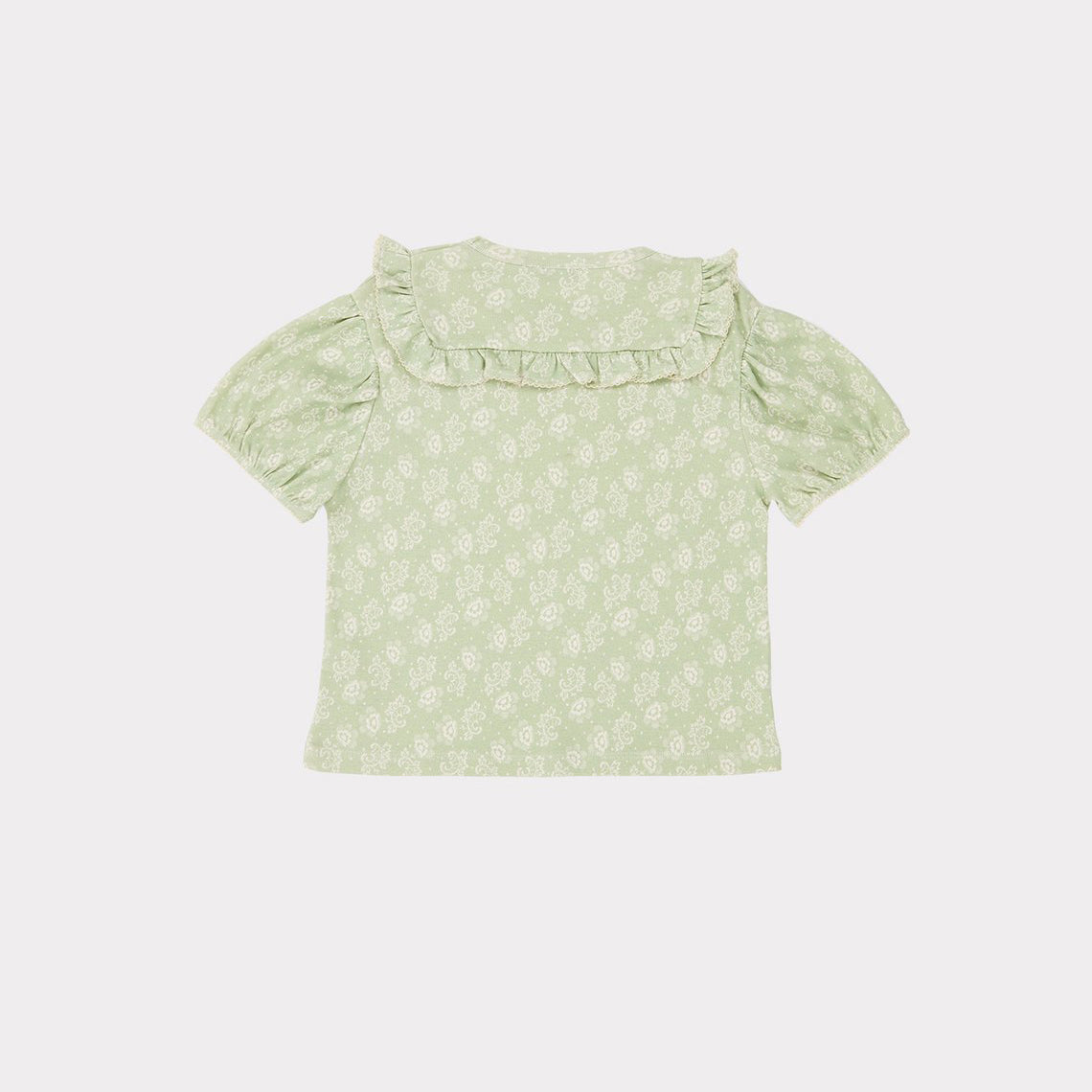 Girls Mint Printing Cotton Top