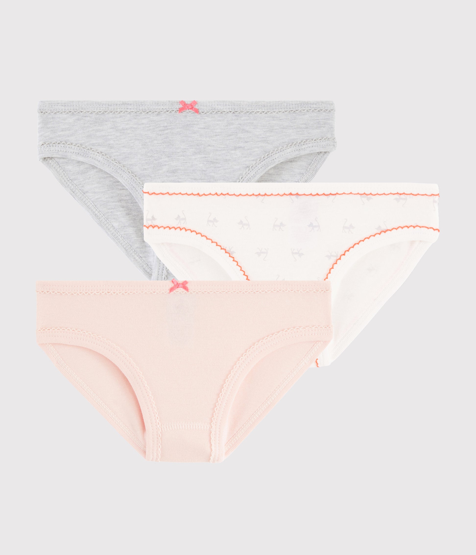 Girls Multicolor Cotton Underwear Sets (3 Pieces)
