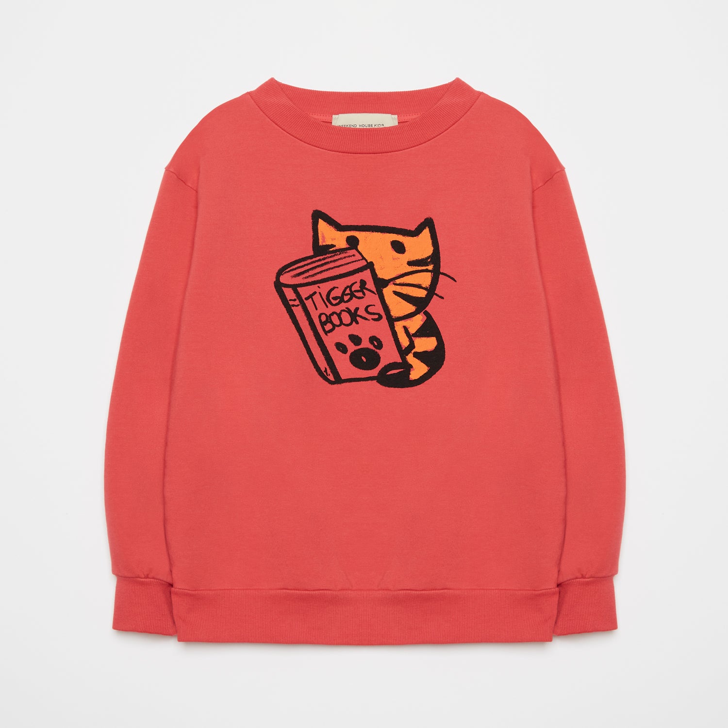 Boys & Girls Red Printed Cotton Sweatshirt