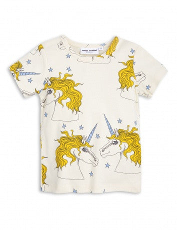 Boys & Girls Ivory Unicorn Printed T-shirt