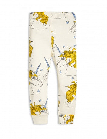 Boys & Girls Ivory Unicorn Printed Leggings