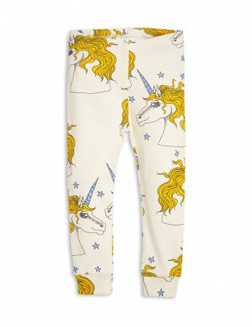 Boys & Girls Ivory Unicorn Printed Leggings