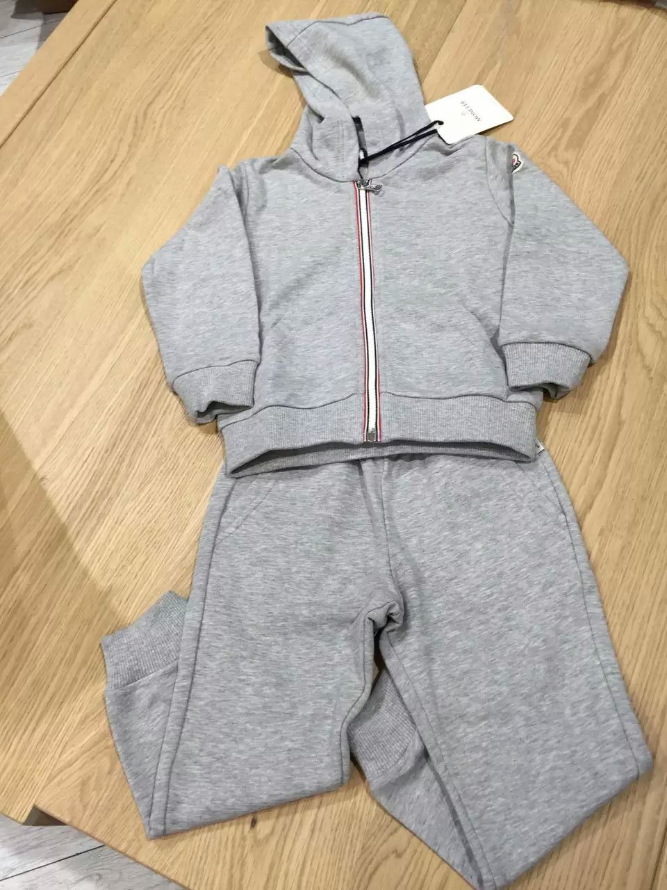 Boys Grey Cotton Tops&Bottoms Tracksuit - CÉMAROSE | Children's Fashion Store