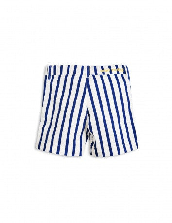 Girls Blue & White Striped Shorts