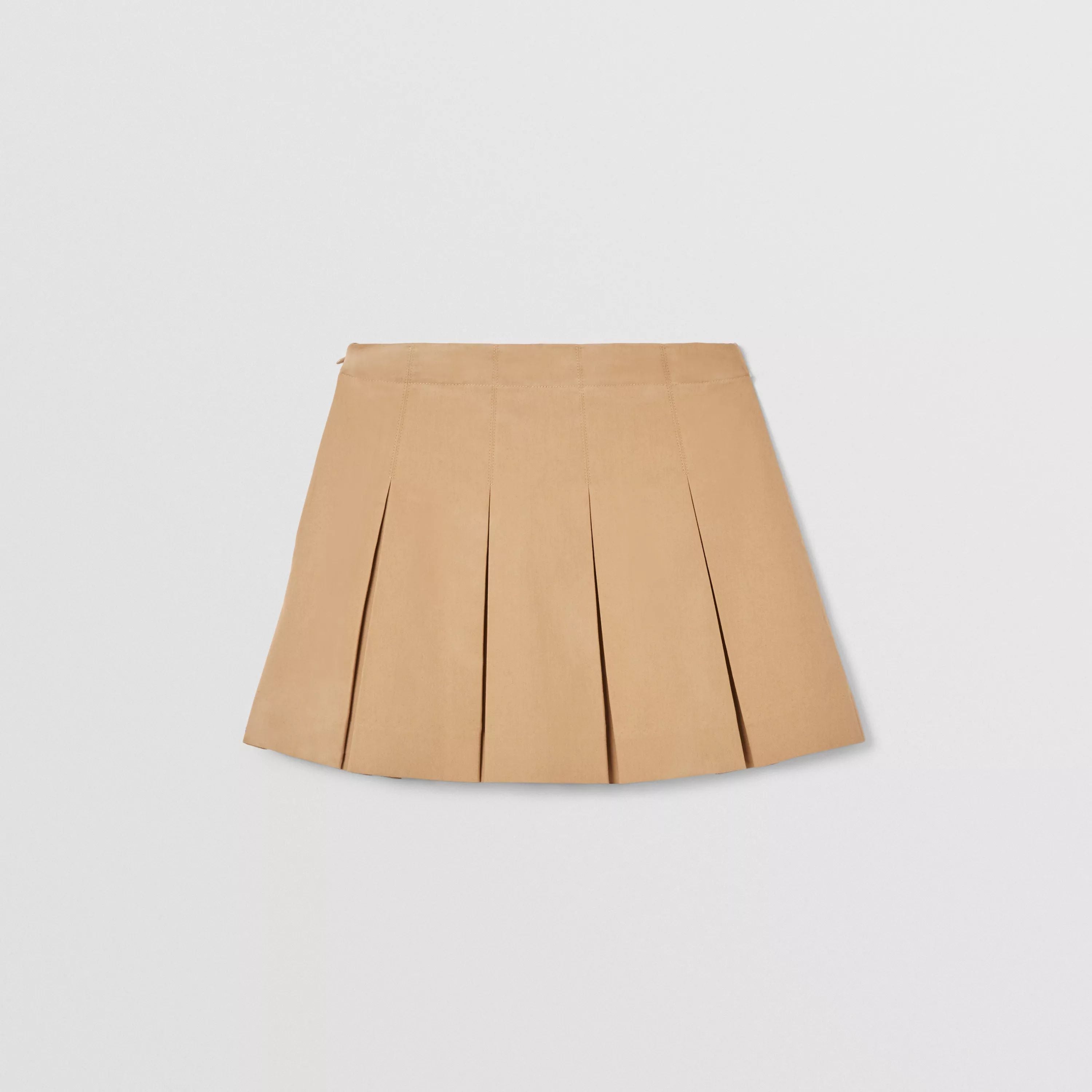 Girls Beige Logo Cotton Skirt