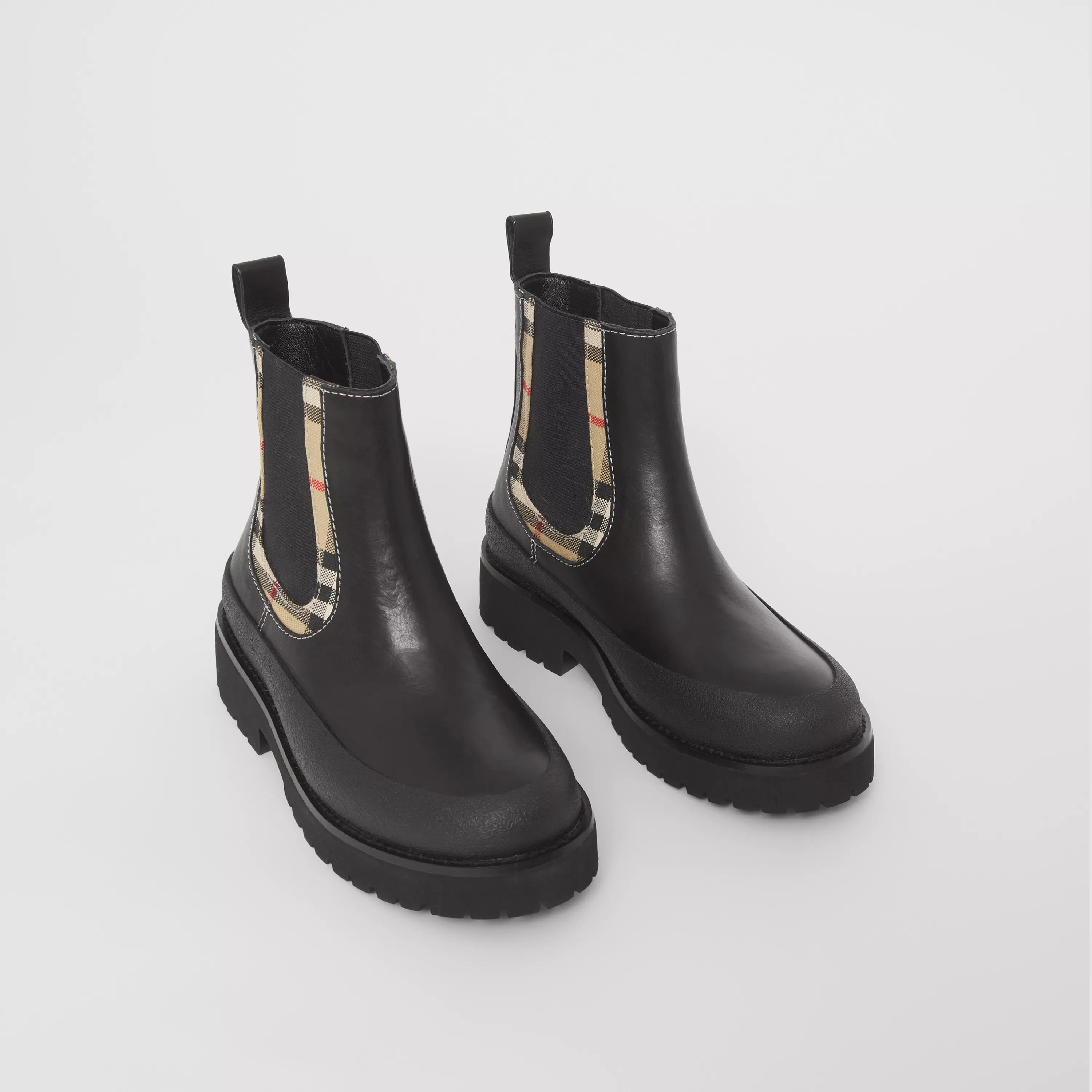 Girls Black Leather Boots