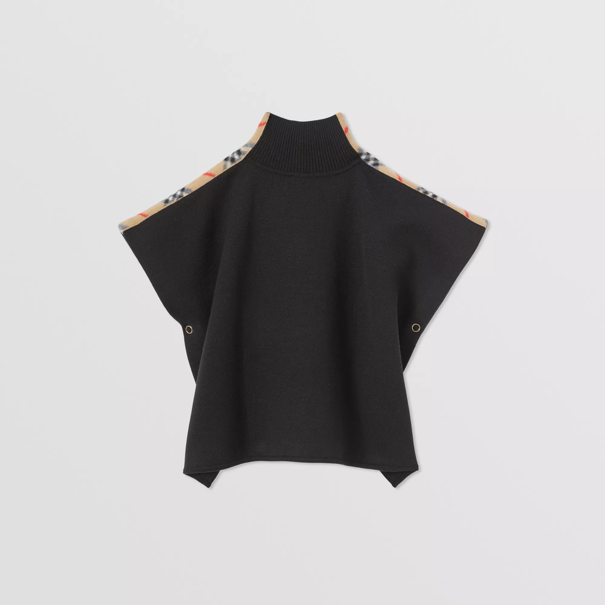 Girls Black Wool Cape
