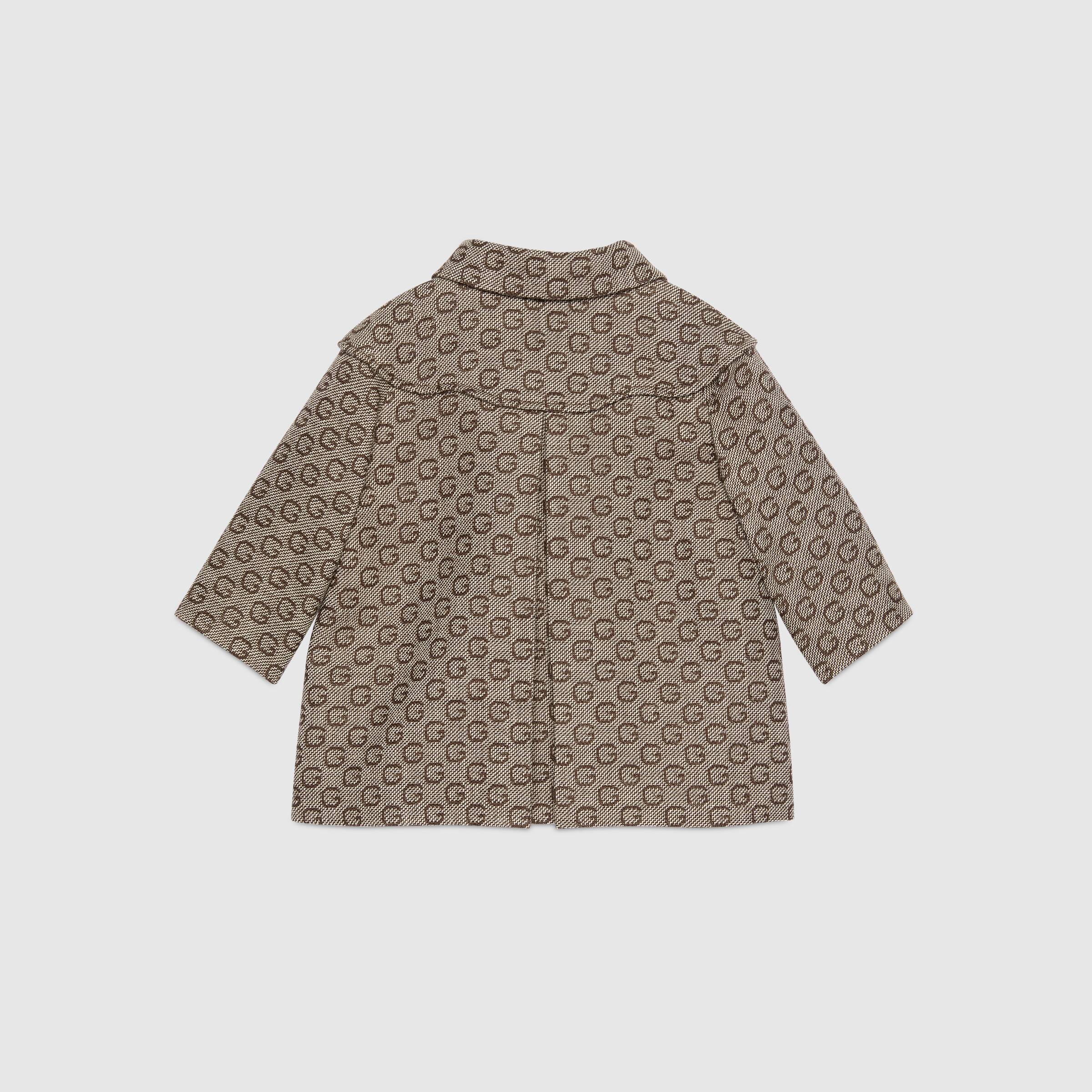 Baby Girls Beige GG Logo Wool Coat