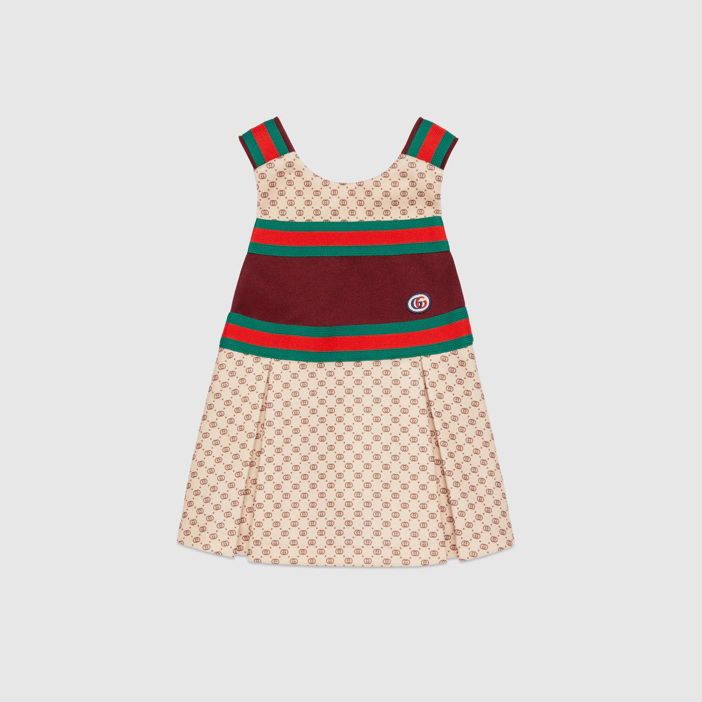 Baby Girls Beige GG Logo Dress