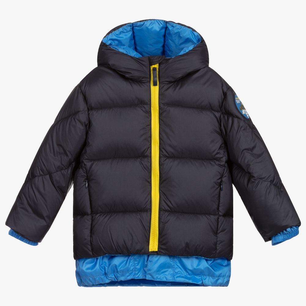 Girls Blue Padded Down Jacket