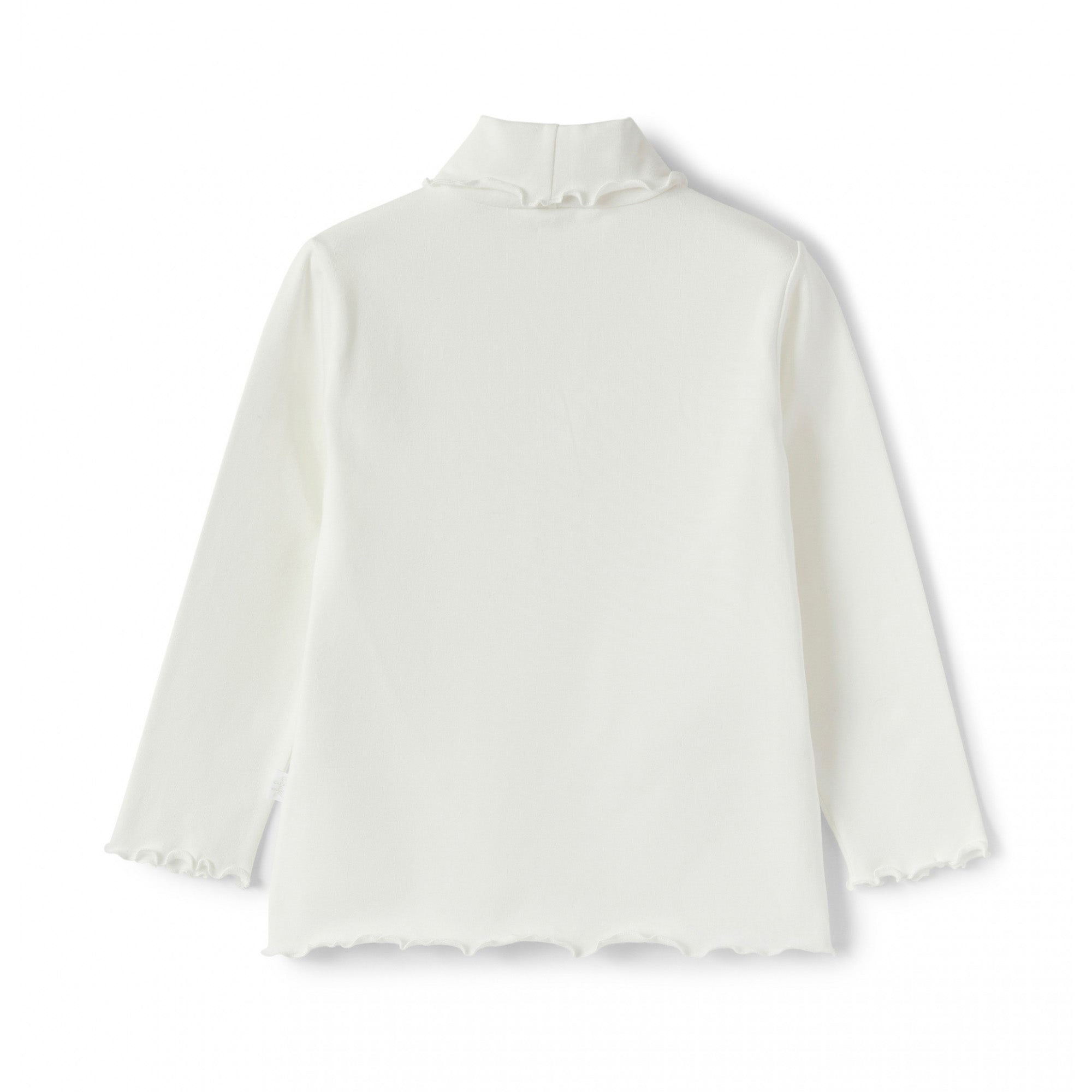 Girls Milk White Cotton T-Shirt
