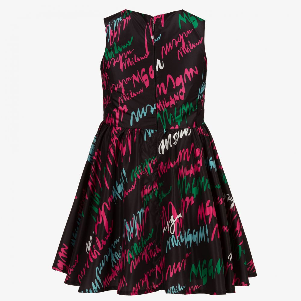Girls Black Logo Dress