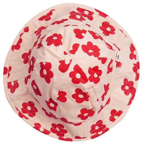Girls Pink Blossom Printed Sun Hat