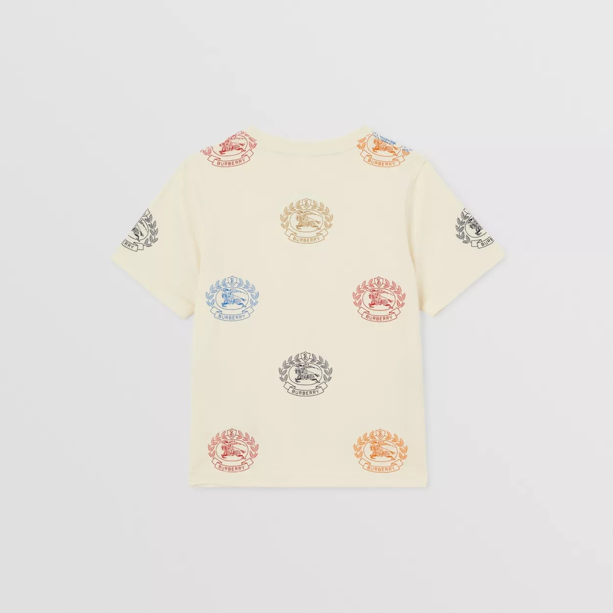 Boys & Girls Cream Printed Cotton T-Shirt