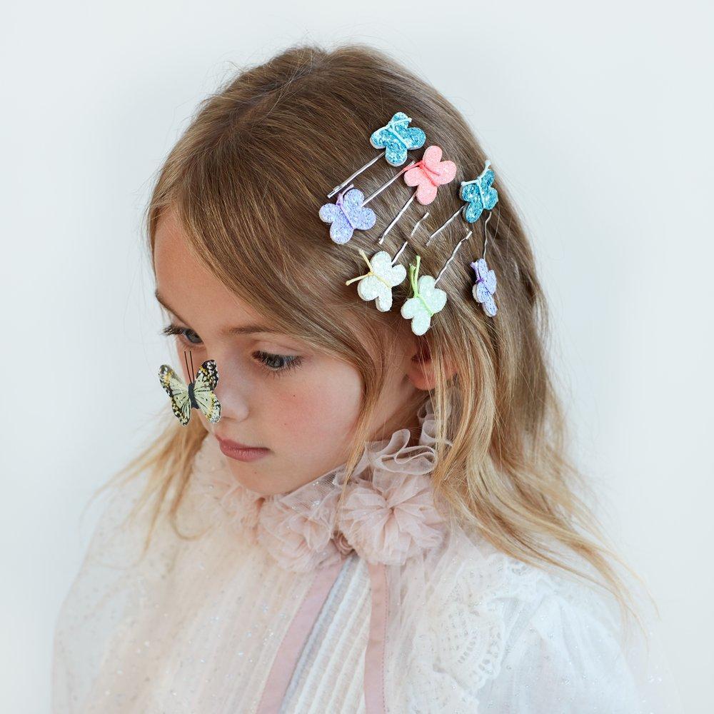 Glitter Butterfly Hair Slides