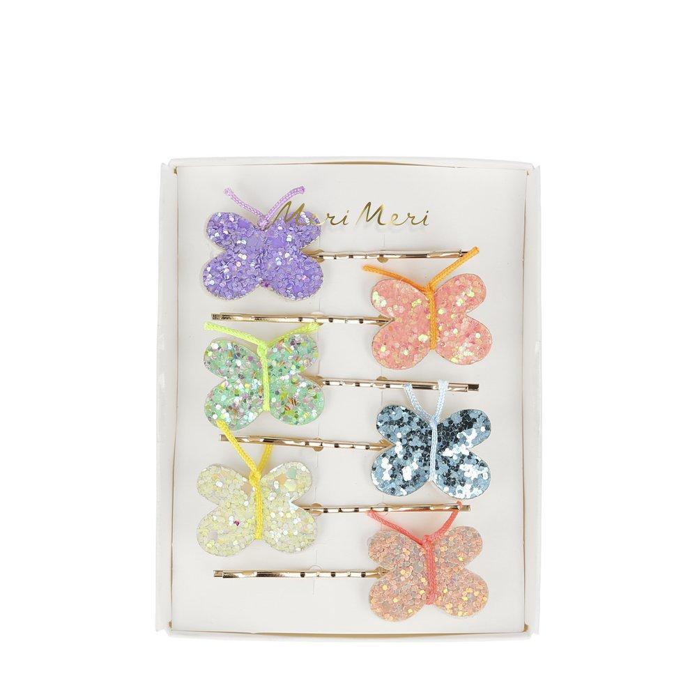 Glitter Butterfly Hair Slides