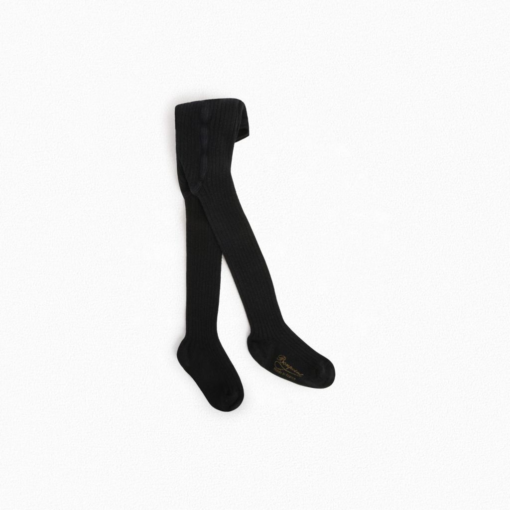 Baby Girls Black Cotton Tights