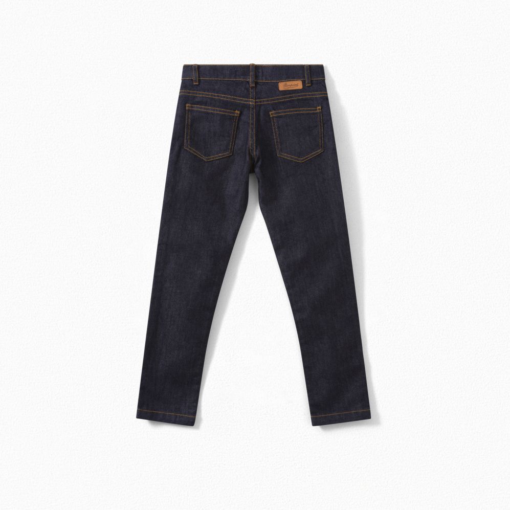 Girls Dark Navy Denim Trousers